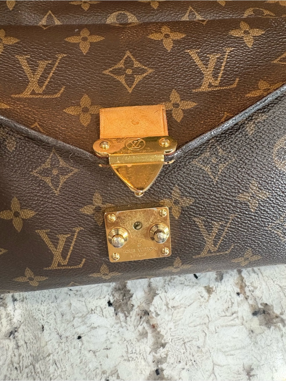 Louis Vuitton Monogram Canvas Shoulder Hobo Bag with Gold Hardware - Picture 9 of 10